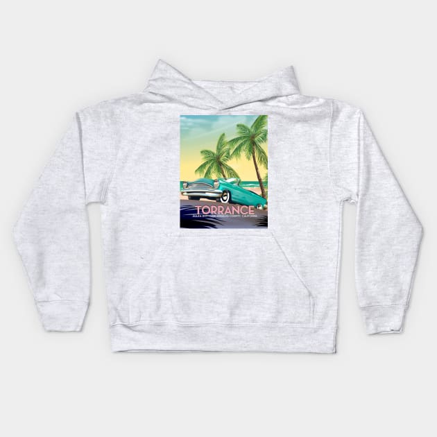 Torrance south bay - Los Angeles County, California Kids Hoodie by nickemporium1